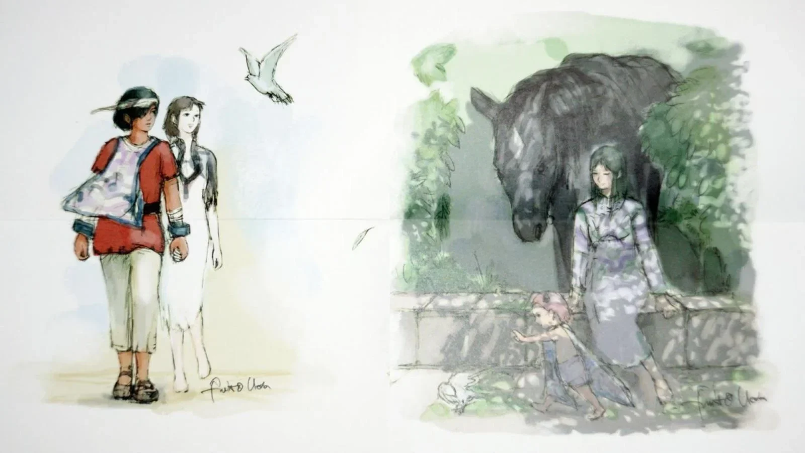 These are artworks by fumito ueda that came with a double v0 58ooyrlyi1bc1