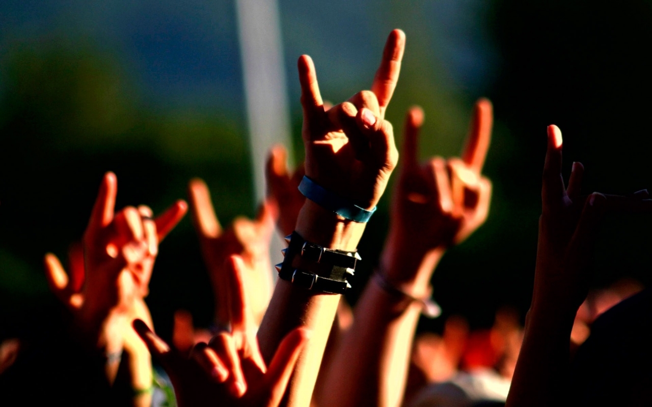 Music concert metal horns hand signs 1280x800 2