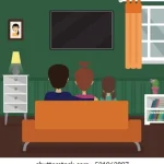 Happy Family Sitting Living Room 260nw 521962897