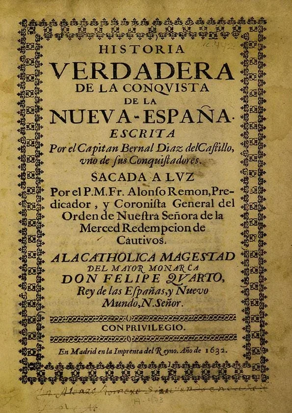 Portada Historia Verdadera De La Conquista De La Nueva Espña