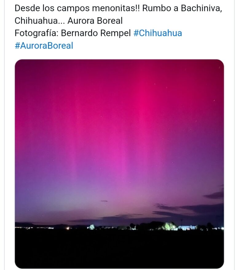 “Auroras Boreales en Chihuahua: Un Fenómeno Atmosférico Raro en la Región”